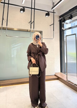 Aliva Textured Set - Coffee - Duendeca