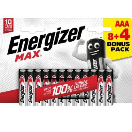 Alkaline battery ENERGIZER Max LR03 AAA, 12pcs. - Energizer