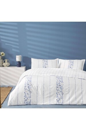 Allday Pearl Cotton Satin King Duvet Cover Set Blue - Linens