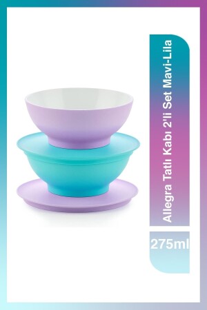 Allegra Dessert Container Set of 2 275 Ml Blue-lilac 11156656 - Tupperware
