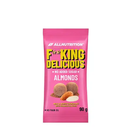ALLNUTRITION Fitking Delicious Almonds (90 g, Milk & white chocolate with tiramisu flavour) - ALLNUTRITION