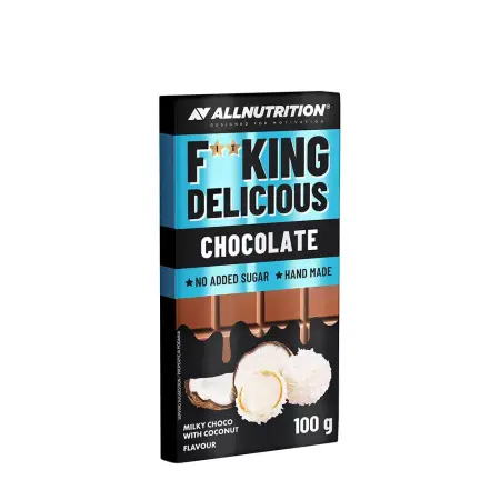 ALLNUTRITION Fitking Delicious Chocolate (100 g, Milky Choco with coconut) - ALLNUTRITION