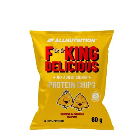 ALLNUTRITION Fitking Delicious Protein Chips (60 g, Cheese & Onion) - ALLNUTRITION