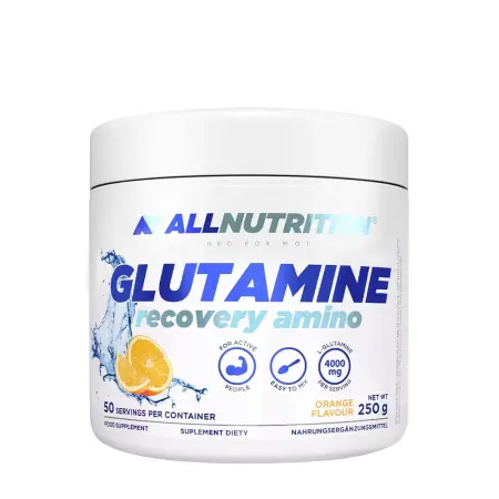 ALLNUTRITION Glutamine Recovery Amino (250 g, Orange) - ALLNUTRITION