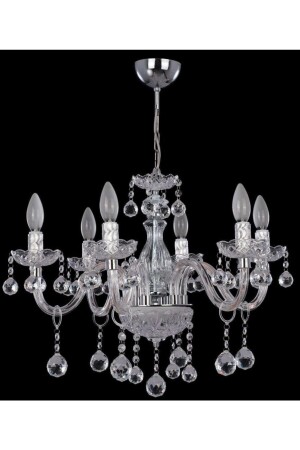 Almira 6-teiliger transparenter Glasarm-Kronleuchter - İstanbul Avize