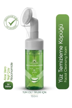Aloe Vera Yüz Temizleme Köpüğü Gözenek Arındırıcı Derinlemesine Temizlik Canlılık 150 ml - LOVECRA