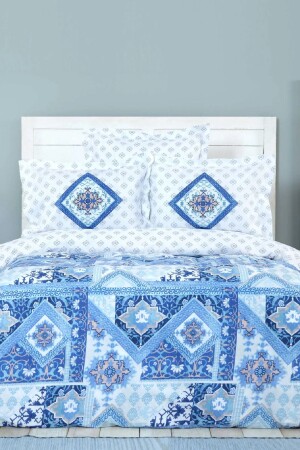 Alondra Blue 100% Cotton Double Duvet Cover Set 200. 20. 01. 0349 - Karaca Home