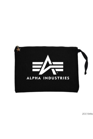 Schwarze, mit Clutch gefütterte Geldbörse/Handtasche von Alpha Industries - Z Zepplin