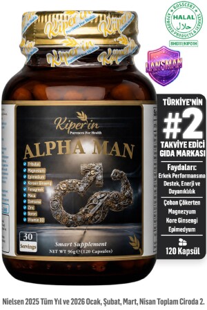Alpha Man | Premium Erkek Formula | 120 Kapsül - Kiperin