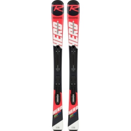 Alpine skis Rossignol Hero JR 100-130 Kid-X + Kid 4 GW B76 Black - Rossignol