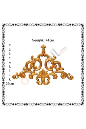 Altın Duvar Çıtası Köşe Motifi 41*26 Cm (1 Adet) - Dekonil