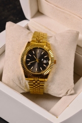 Altın Gold Çift Renk Çelik Kordon Takvimli Erkek Kol Saati kd142154 - pierrose