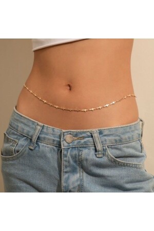 MNZ-Gold Plated Cross Waist Chain Va100 - Vi store