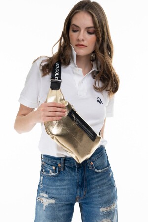 MNZ-Gold - حقيبة الخصر للسيدات السوداء BNT134 - United Colors of Benetton
