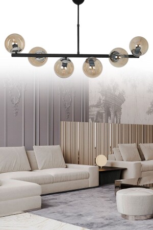 Altina 6-Piece Black Modern Luxury Chandelier SEF164 - ŞL Şef Light