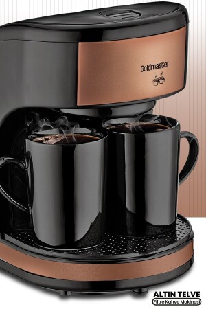 Altıntelve Washable and Cleanable Filter Double Cup Filter Coffee Machine 2019ST000000792 - GoldMaster