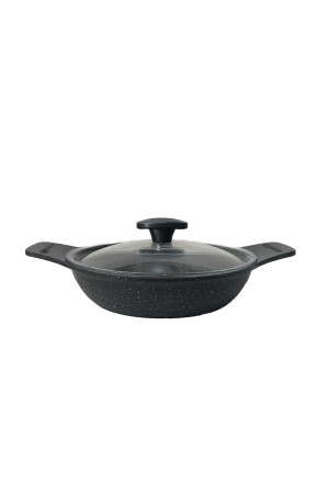 Aluminium-Granitguss-Topf, 20 cm, mit Deckel und Selbstgriff, 154575 - ThermoAD
