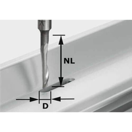Aluminum milling cutter FESTOOL HS S8 D5, shank 8 mm - FESTOOL