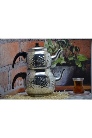 Aluminum Motif Patterned Teapot No:3 (1.7 Liter for 3 Persons) adc3 - qpazar