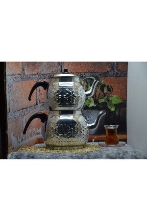 Aluminum Motif Patterned Teapot No:6 (4.2 Liter for 9 Persons) P231S3972 - qpazar