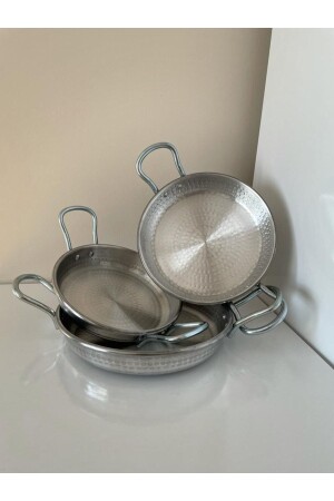 Aluminum Pan Set Sauna Set Copper Look Pan Set 18+20+22 Cm - Sobapark