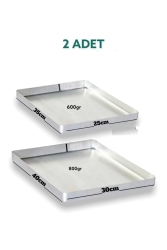 Alüminyum 2li Baklava Börek Fırın Tepsisi 25x35 & 30x40x3.5cm 600gr 800gr - Yıldız çelik