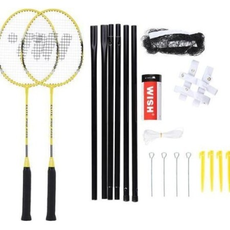 ALUMTEC 4466 BADMINTON SET 2 PCS. + DARTS 3 PCS. + NET + LINES OF WISHES - Wish