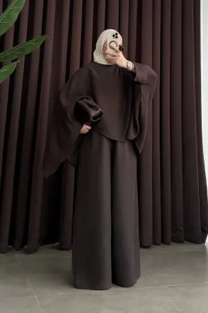 Alwin Massi Premium Set with Shawl, Coffee - Nuuwears