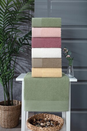 Alya 6 Pieces 50*90 Patterned Towel | - Güvenal