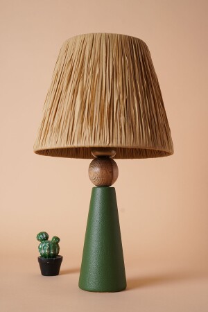 Amande Handmade Ceramic Lampshade Green-wicker - Hmydesign