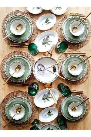 Amazon 58 Piece Gold Framed Dinner Set for 12 Persons 0TR4662 - CASA DE BELLA