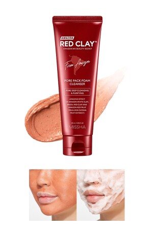 Amazonian Clay Cleanser for Porous Skin 120ml Amazon Red Clay Pore Pack Foam Cleanser 5816 - Missha