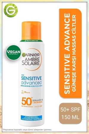 Ambre Solaire Sunscreen Spray for Sensitive Skin Spf 50 150 ml - Garnier