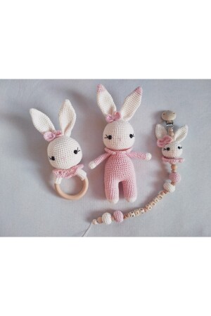 (منز-أميغورومي) فتاة أرنب حديث الولادة - Amigurumitoys