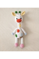 Amigurumi Renkli Zürafa Organik Oyuncak Us90401 - USTAHOBİEVİ