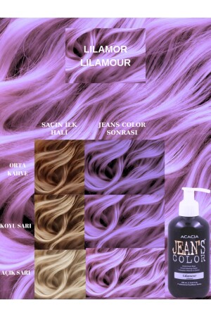 Amonyaksız Renkli Saç Boyası Lilamor 250ml. Kokusuz Su Bazlı Lilamour Hair Dye - Jeans Color