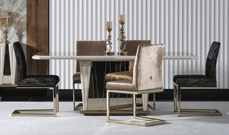Amore Luxury Dining Table Set - Cadde Yıldız