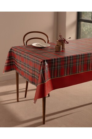 Andray Pvc Masa Örtüsü - Kırmızı - 140x140 cm - Madame Coco
