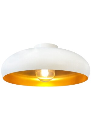 Androa White Plafonier - Interior Color Gold Metal Decorative Kitchen Hall Cafe Office Hotel Lighting BMM7105 - Bamyum