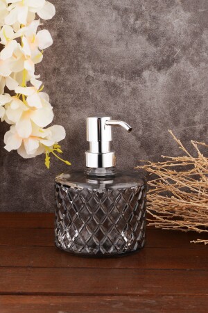 Angdesign Crystal Glass Liquid Soap Dispenser - Smoked 6000 - ANGDESİGN
