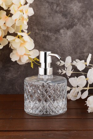Angdesign Crystal Glass Liquid Soap Dispenser - Transparent 6000 - ANGDESİGN