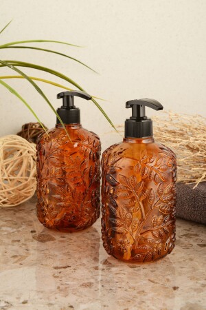 Angdesign Venus Glass Liquid Soap Dish 2-amber 900 - ANGDESİGN