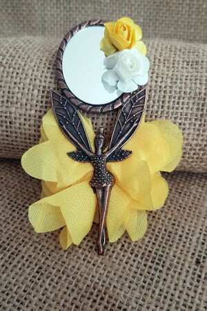 Angel Mirror Laser Promise Kina Wedding Candy Gift 30 Pieces Yellow AKERGIFT DECORATIONXXB215 - Genel Markalar