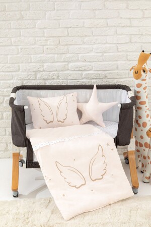 Angel Wings Mother's Side 5 Piece Baby Sleeping Set Pink - Wellgro