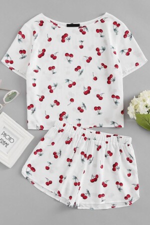 Angelina Small Cherry 2 Li Ultrasoft Şort Takımı - Pembishomewear
