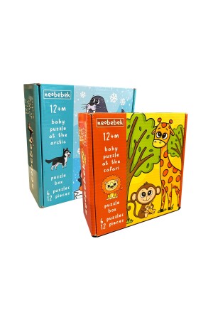Animals Puzzle Set 2 - Safari - Pole (2 BOXES) - Neobebek