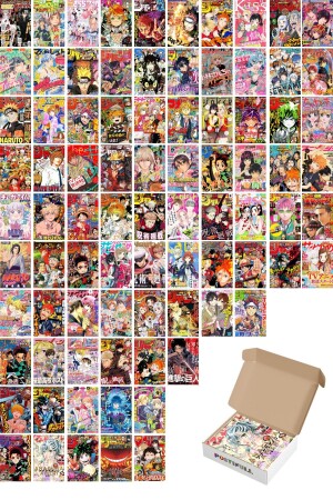 Anime Poster- 84 Adet- Anime Poster Kolaj Seti- Arkası Yapışkanlı- Anime Oda Dekoru- Kutulu Set - Postifull