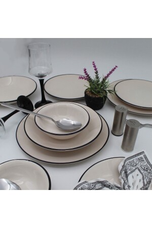 Anka 16 Piece Dinner Set for 4 People - Black Mesh ARN16PRCYT80 - Arna Porselen