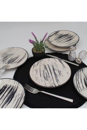 Anka 25 Cm Ceramic Serving Plate 6 Pieces - Arna Porselen