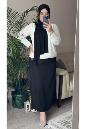 Anne Kalem DÜğmeli Beli Lastikli Ottoman Etek - Tdytrendy Giyim